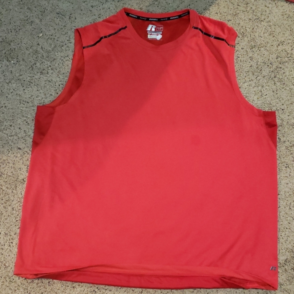 Red Muscle Tank Shirt
